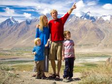 <i>Big Crazy Family Adventure</i> tracks the epic journey of the Kirkby family. Without taking a single airplane, they travel more than 13,000 miles, from Kimberley, British Columbia, to the Himalaya.