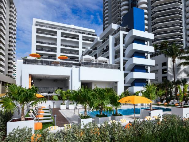 Hilton Cabana Miami Beach, hotel, exterior, pool, Florida