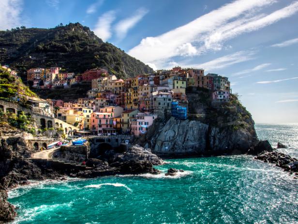 Cinque Terre, city, cliff, Italy