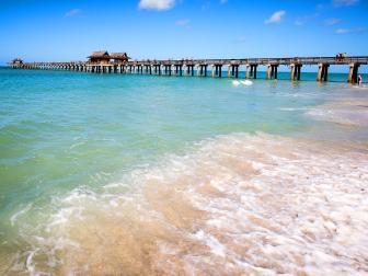 daytime, beach, dock, ocean, florida, 