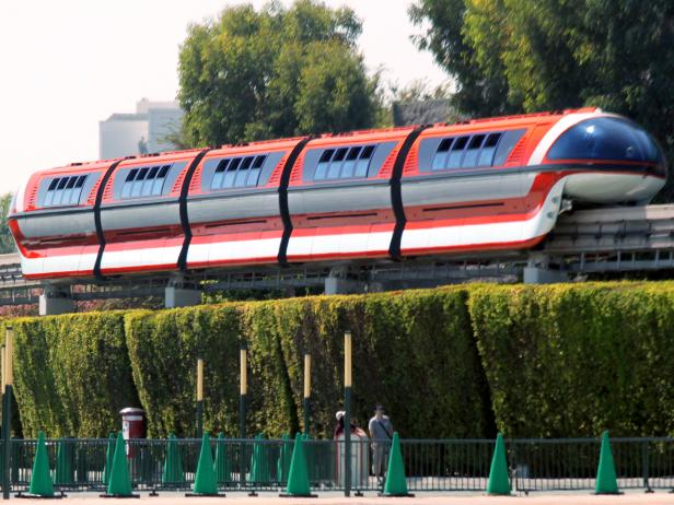 Disneyland monorail in Anaheim California daytime