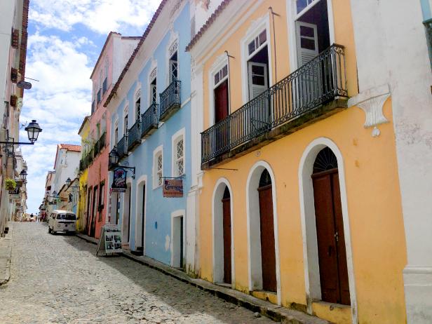 pelourinho street brazil bright colors daytime