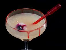 HGTV's Drew Scott and Food Network's Tia Mowry chose a lychee mocktail for their halloween drink, as seen during the 2016 All Star Halloween Spectacular. (after)