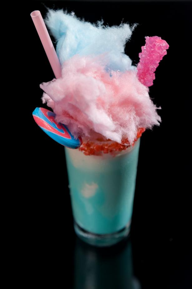 HGTV's Jonathan Scott and Food Network's Duff Goldman chose a cotton candy milkshake for their halloween mocktail, as seen during the 2016 All Star Halloween Spectacular (after)