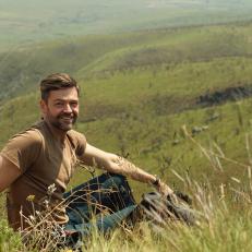 Host JJ Kelley in Zimbabwe, as seen on Travel Channel's Lost in the Wild.
