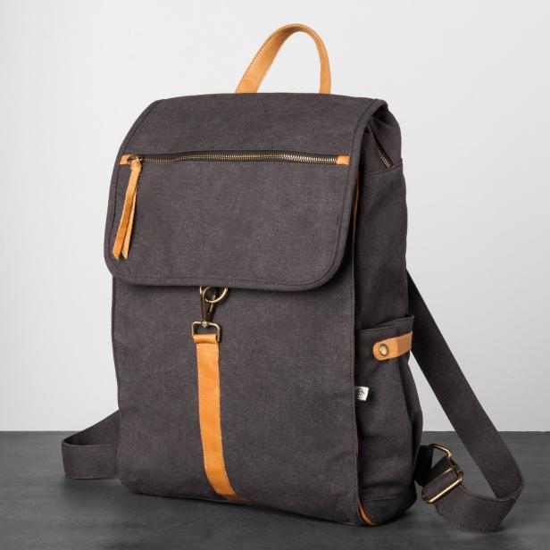 Backpack with Leather Detailing
