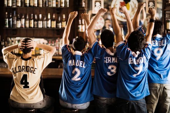Soccer Fans in a Pub
