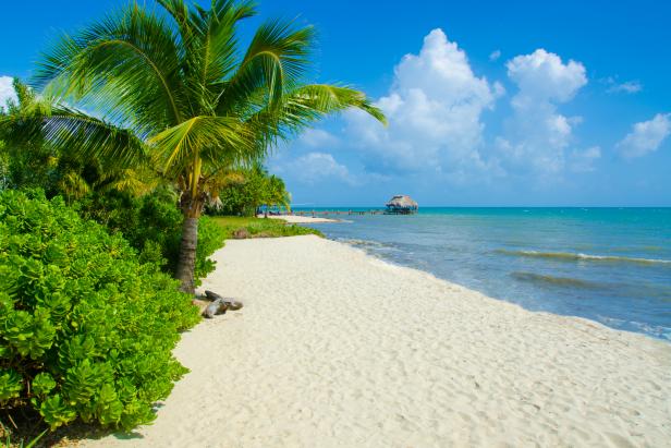 White beach on Placencia Peninsula