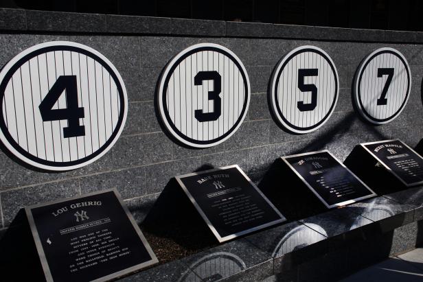  MLB Monument Park Brick Framed And Retired Number