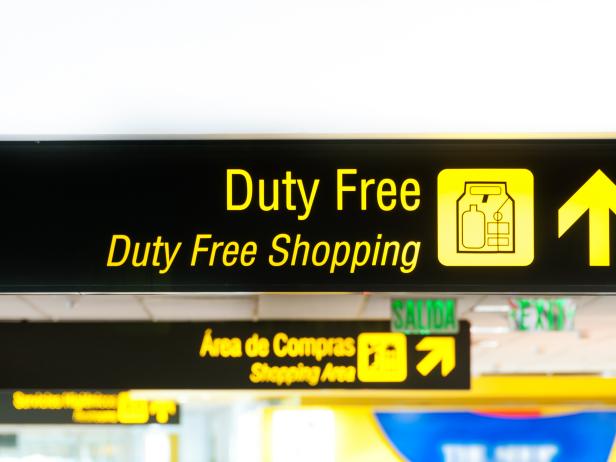 Airport Duty Free Shopping Sign
