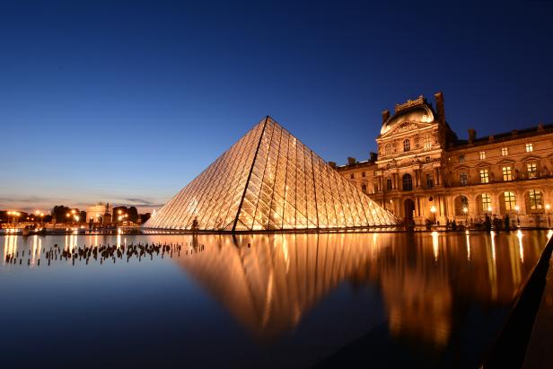 Louvre at Twilight in Paris