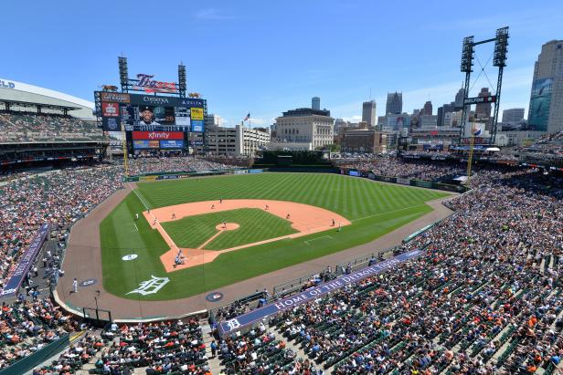 Comerica Park is home to the Detroit Tigers.