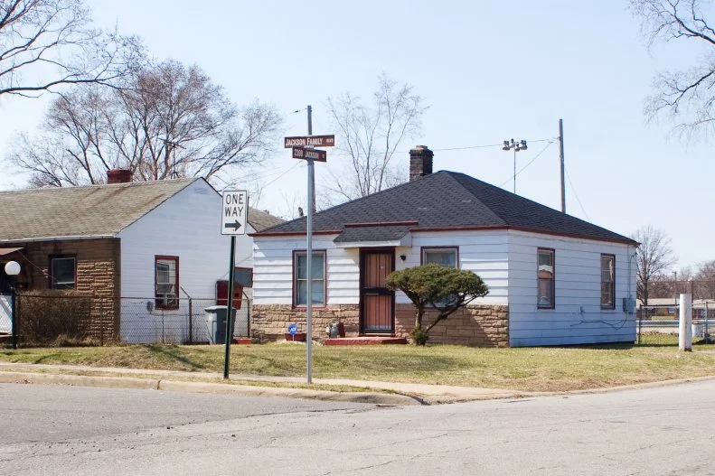 Photo of the Jackson Family Home at 2300 Jackson Street (the real address) in Gary Indiana.  Photo taken in March 2009, three months before Michael Jackson's death.