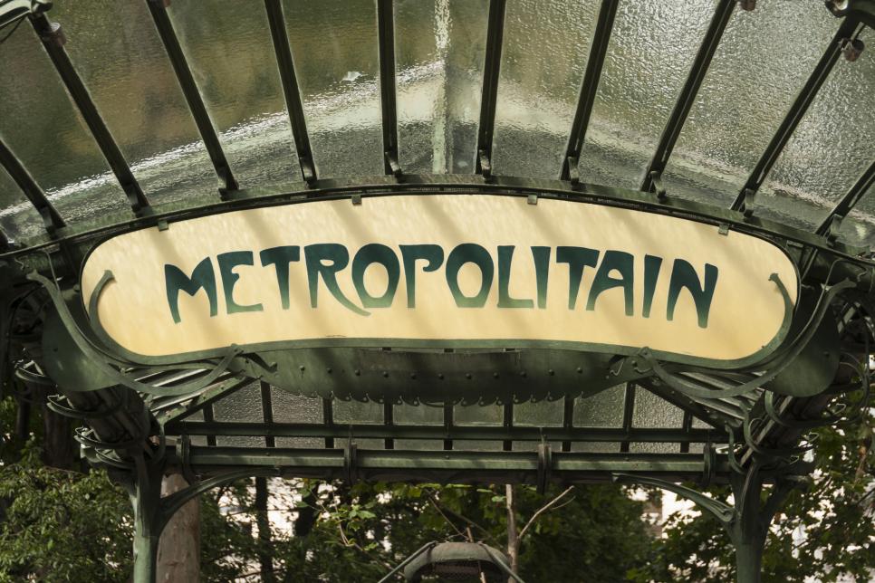 Vintage Paris Metro Sign