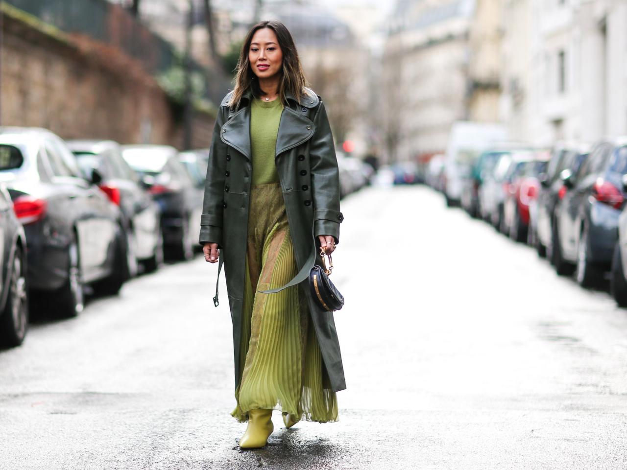 olive green paris fashion week