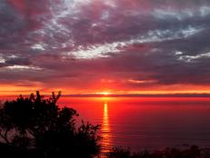 Amazing sunsets can often be seen over Laguna Beach with Catalina Island as a backdrop.