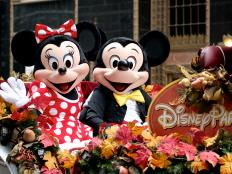 Philadelphia, PA, USA - November 27, 2014: Disney's Mickey and Mini Mouse participate in the Thanksgiving Day Parade in Philadelphia. 