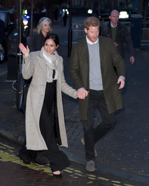 LONDON, ENGLAND - JANUARY 09:  (EMBARGOED FOR PUBLICATION IN UK NEWSPAPERS UNTIL 24 HOURS AFTER CREATE DATE AND TIME) Prince Harry and Meghan Markle visit Reprezent 107.3FM on January 9, 2018 in London, England. The Reprezent training programme was established in Peckham in 2008, in response to the alarming rise in knife crime, to help young people develop and socialise through radio.  (Photo by Karwai Tang/WireImage)