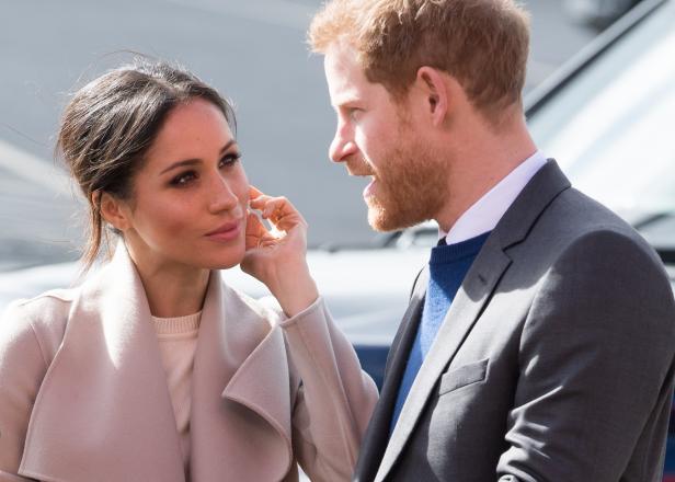 BELFAST, UNITED KINGDOM - MARCH 23:  Prince Harry and Meghan Markle attend an event to mark the second year of youth-led peace-building initiative Amazing the Space at the Eikon Exhibition Centre on March 23, 2018 in Lisburn, Northern Ireland.  (Photo by Samir Hussein/Samir Hussein/WireImage)