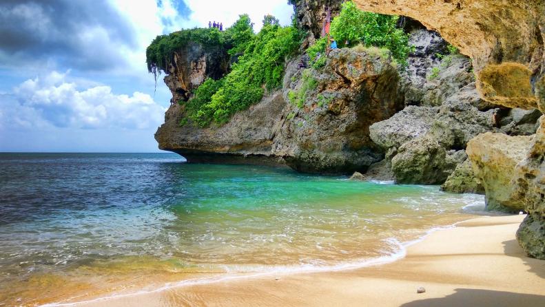 Balangan beach is located in Bali, Indonesia.