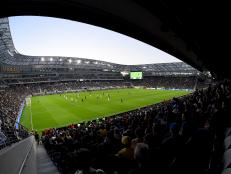 <<enter caption here>> at Banc of California Stadium on May 9, 2018 in Los Angeles, California.