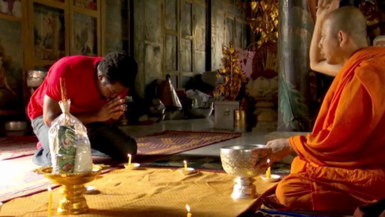A Thai Monk Blesses Dhani