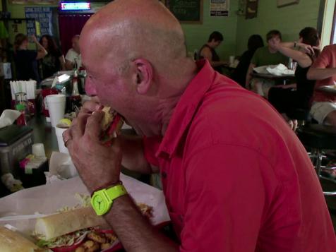 A Traditional Po' Boy Sandwich