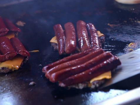 A Hot-Dog-Topped Burger