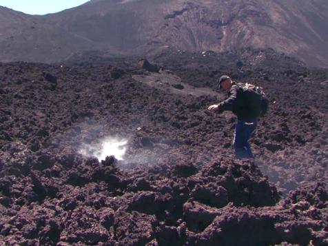 Trekking Across Volcanic Soil