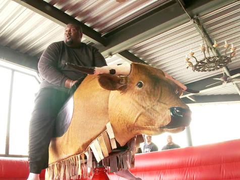 BigCat Trucker Rides a Bull