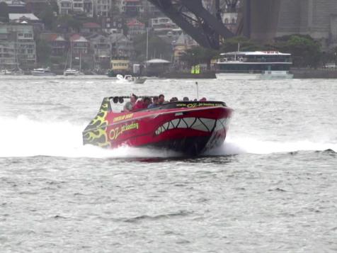 Sydney's Big Red Shark Boat