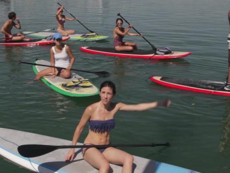 Paddleboarding in Biscayne Bay