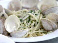 Inspired by his Bizarre Foods travels through Boston, Andrew Zimmern creates his own version of a linguine dish with clam sauce.