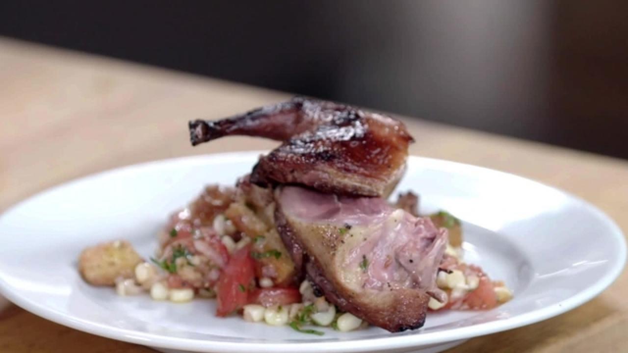 Grilled Squab with Panzanella