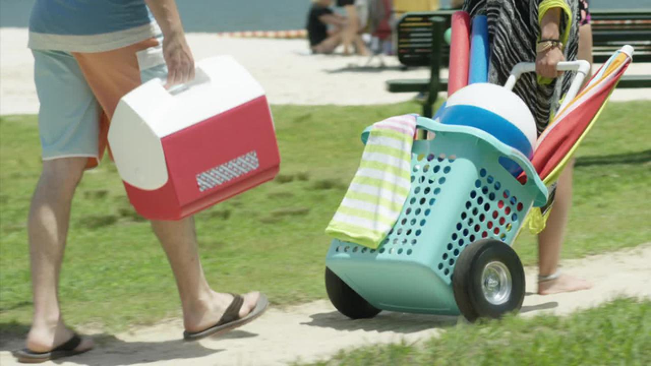 DIY Rolling Beach Cart