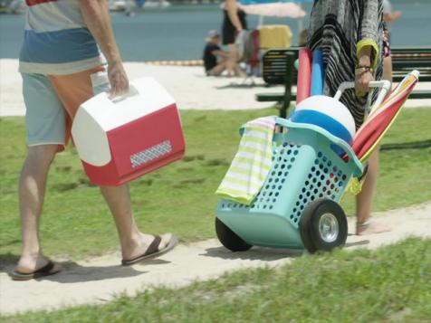 DIY Rolling Beach Cart